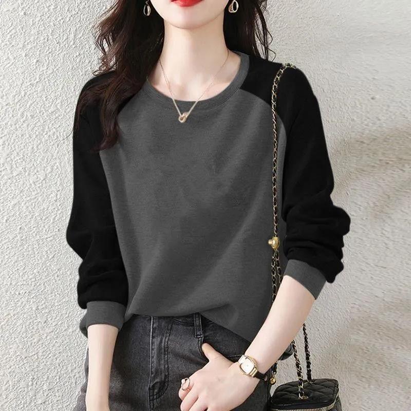 Double-sided Dralon Round Neck Long-sleeved T-shirt