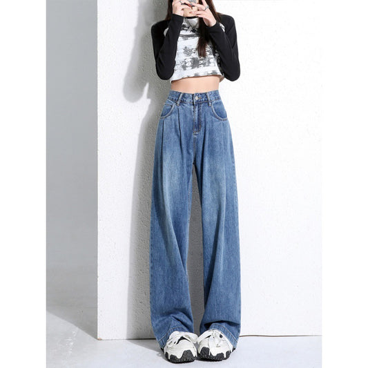 Retro High Waist Wide Leg Jeans For Women