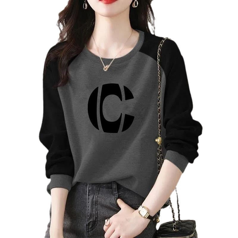 Double-sided Dralon Round Neck Long-sleeved T-shirt