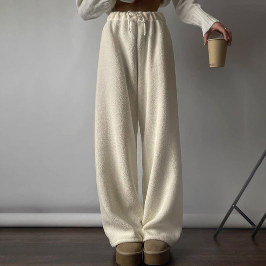 Autumn And Winter New Fluff Basic Casual Pants