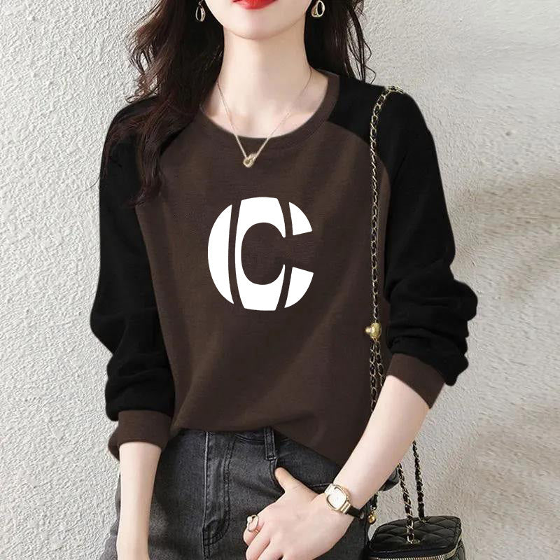 Double-sided Dralon Round Neck Long-sleeved T-shirt