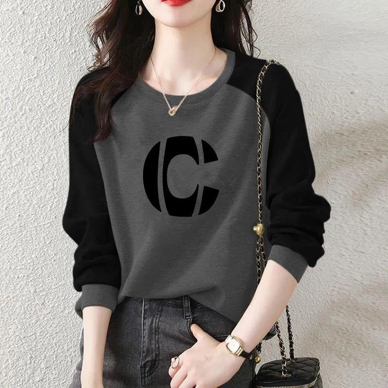 Double-sided Dralon Round Neck Long-sleeved T-shirt